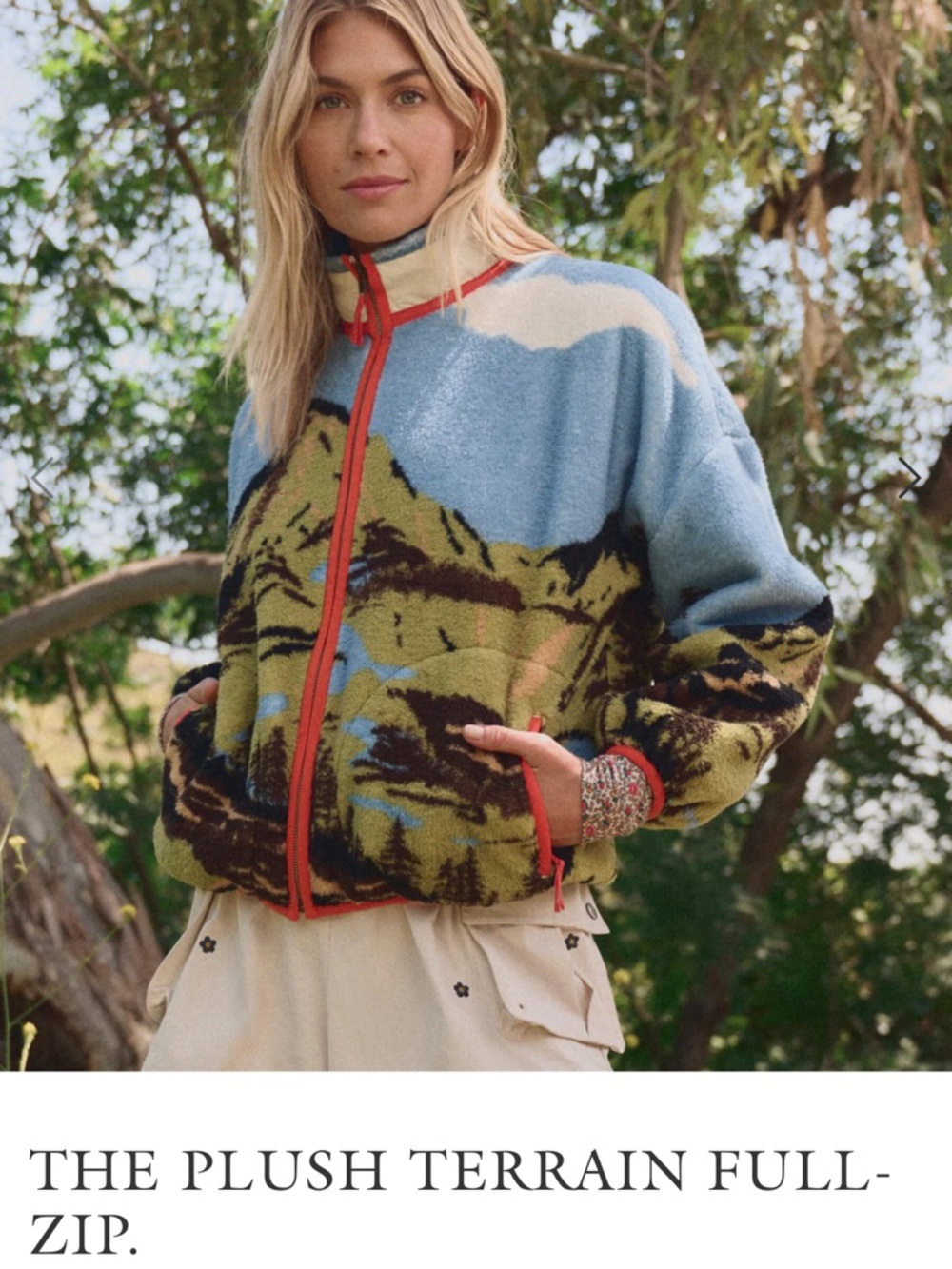 NWT THE GREAT. Plush Full Zip sz small